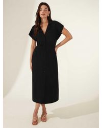 Ro&zo - Jersey Cuff Shirt Midi Dress - Lyst