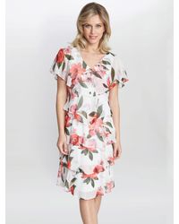 Gina Bacconi - Andie Floral Print Tiered Dress - Lyst
