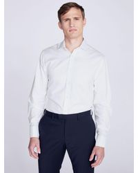 Moss - Regular Fit Double Cuff Twill Shirt - Lyst