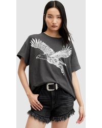 AllSaints - Flite Briar Eagle Graphic T-shirt - Lyst