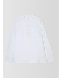 John Lewis - Linen Plain Grandad Collar Beach Shirt - Lyst