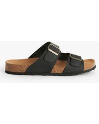 John Lewis - Two Strap Footbed Leather Sandals - Lyst