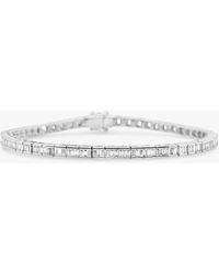 Milton & Humble Jewellery - Second Hand Baguette Cut Diamond Tennis Bracelet - Lyst