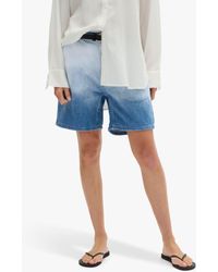 My Essential Wardrobe - Malo Wide Leg High Waist Denim Shorts - Lyst
