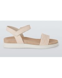 John Lewis - Lucie Leather Woven Strap Comfort Sandals - Lyst