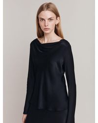 Ghost - Isabella Cowl Neck Satin Blouse - Lyst
