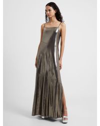 French Connection - Ronja Liquid Metal Slip Maxi Dress - Lyst