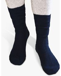 Pure Collection - Ribbed Cashmere Blend Socks - Lyst