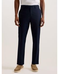 Ted Baker - Felixt Slim Fit Cotton Tailored Trousers - Lyst