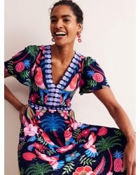 Boden - Tropical Parrot Print Jersey Maxi Dress - Lyst