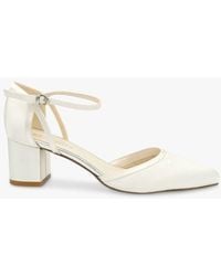 Paradox London - Andrienne Dyeable Satin Mid Block Heel Court Shoes - Lyst