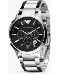 Emporio Armani - Ar2434 Chronograph Date Bracelet Strap Watch - Lyst