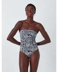 John Lewis - Bali Palm Ruched Tummy Control Swimsuit - Lyst