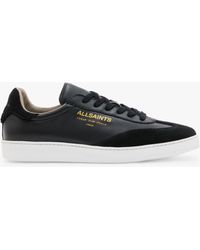 AllSaints - Thelma Logo-embossed Low-top Leather Trainers - Lyst