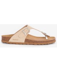Barbour - Margate Suede Footbed Sandals - Lyst