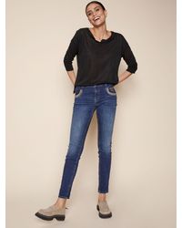 Mos Mosh - Naomi Decorative Trim Slim Fit Jeans - Lyst