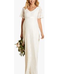 TIFFANY ROSE - Edith Floral Lace Kimono Sleeve Maternity Wedding Dress - Lyst