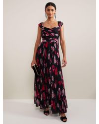 Phase Eight - Collection 8 Gretal Pleated Floral Maxi Dress - Lyst