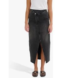 My Essential Wardrobe - Louis Crossover Waist Denim Skirt - Lyst