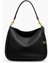 Coach Cary Leather Cross Body Bag, Black/Gold at John Lewis & Partners