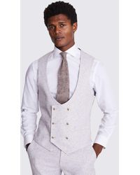 Moss - Tailored Fit Houndstooth Waistcoat - Lyst