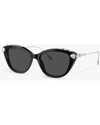 Swarovski - Sk6010 Crystal Cat's Eye Sunglasses - Lyst