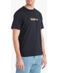 Paul Smith - Regular Fit Stripe Logo T-shirt - Lyst