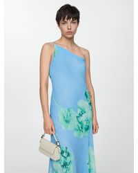 Mango - Philo Asymmetric Floral Maxi Dress - Lyst