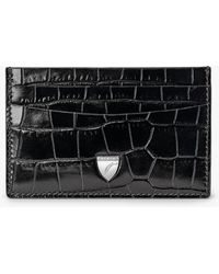Aspinal of London - Croc Leather Slim Credit Card Case - Lyst