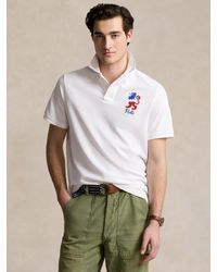 Ralph Lauren - Classic Fit Embroidered Mesh Polo Shirt - Lyst