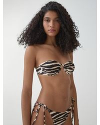 Mango - Mermaid Animal Print Tie Side Bikini Bottoms - Lyst