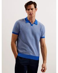 Ted Baker - Wulder Regular Short Sleeve Open Neck Polo Shirt - Lyst