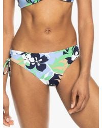 Roxy - Floral Print Tie Side Bikini Bottoms - Lyst