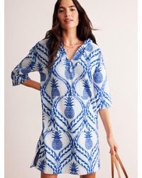 Boden - Pineapples Hooded Towelling Dress - Lyst