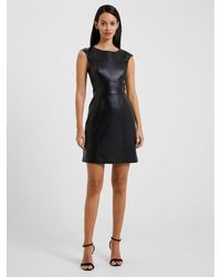 French Connection - Crolenda Synthetic Leather Dress - Lyst