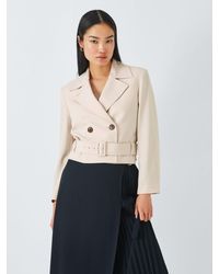Theory - Cropped Double Breasted Jacket - Lyst