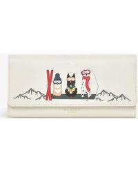 Radley - Ski Dogs Large Flapover Leather Matinee Purse - Lyst