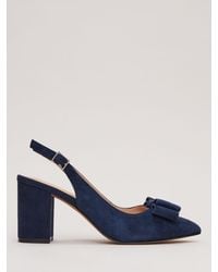 Phase Eight - Suede Bow Detail Slingback Court Shoes - Lyst