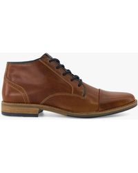 Dune - Carlings Leather Toecap Chukka Boots - Lyst