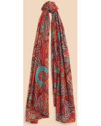 White Stuff - Abstract Print Cotton Scarf - Lyst