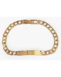 L & T Heirlooms - Second Hand Personalised 9ct Yellow Gold Love Engraved Identity Bar Chain Bracelet - Lyst
