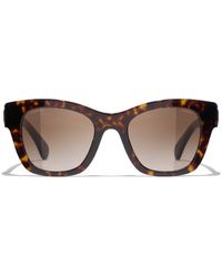 Chanel - Irregular Sunglasses Ch5478 Dark Havana/brown Gradient - Lyst