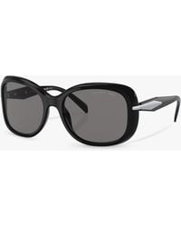 Prada - Pr 04zs Polarised Rectangular Sunglasses - Lyst