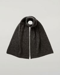 Johnstons of Elgin - Cashmere Bouclé Charcoal Scarf - Lyst