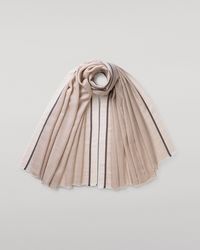 Johnstons of Elgin - Ives Chevron Border Cashmere Scarf - Lyst