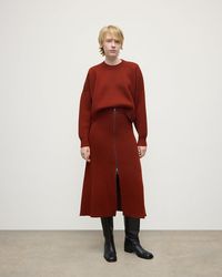 Johnstons of Elgin - A-Line Milano Dark Cashmere Skirt - Lyst