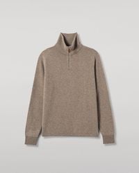 Johnstons of Elgin - Tweel Cashmere Half Zip Jumper - Lyst