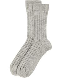 Johnstons of Elgin - Cashmere Ribbed Light Socks L - Lyst