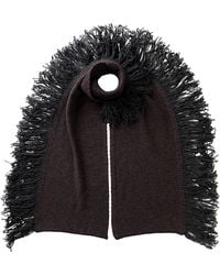 Johnstons of Elgin - Fringed Cashmere Charcoal Scarf - Lyst