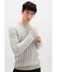 Johnstons of Elgin - Donegal Cable Knit Jumper - Lyst